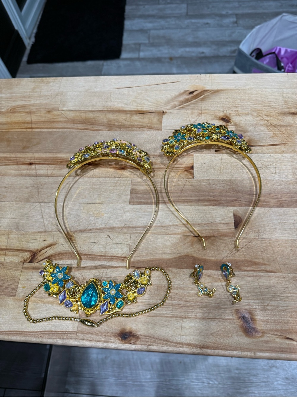 Disney Tiara and Jewelry Set with Crystals